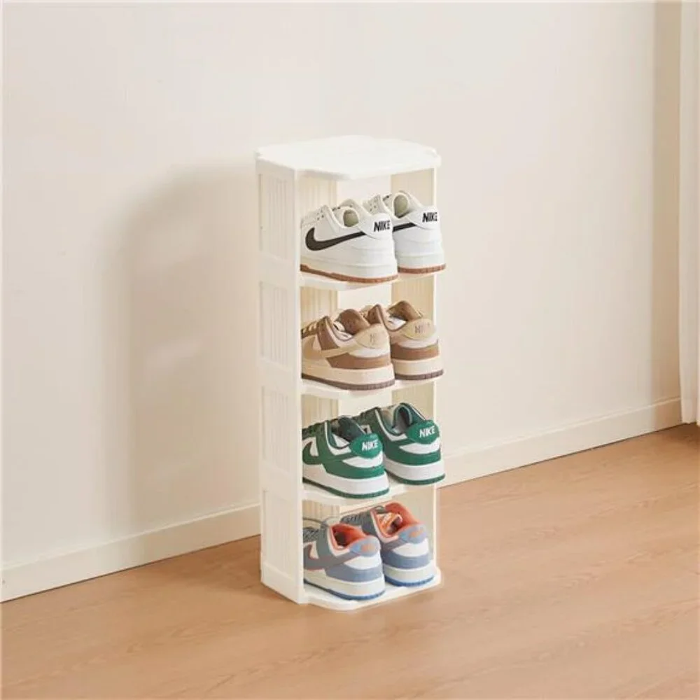 5 Tier Vertical Shoe Rack Narrow Free Standing Organizer for Closet Entryway